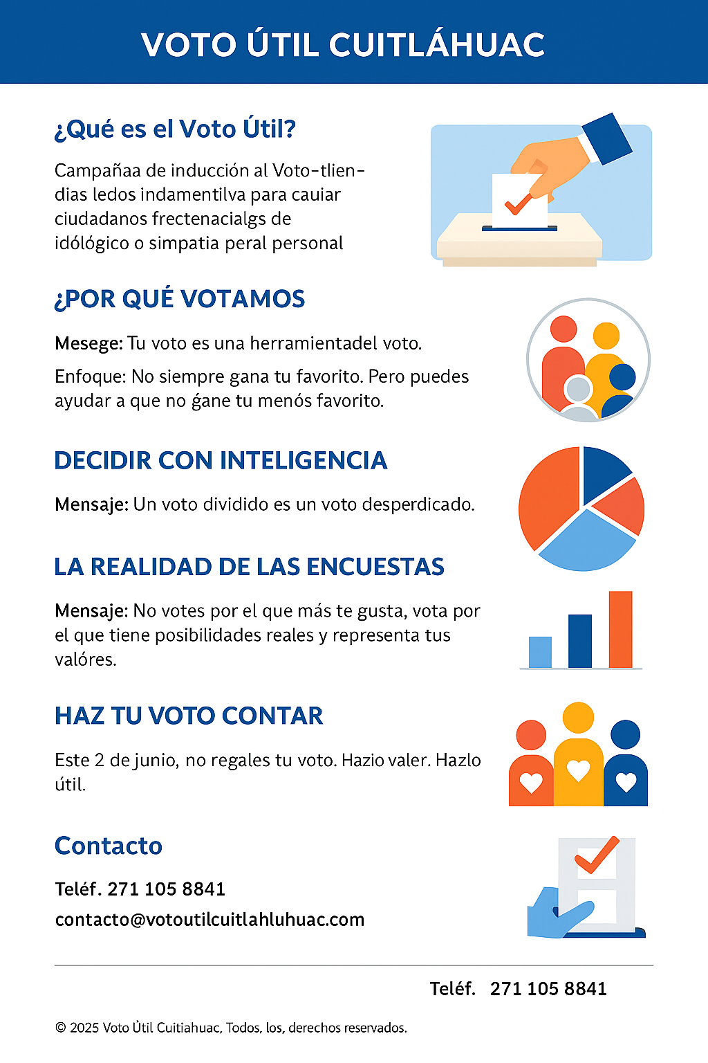 Infografía Voto Útil Cuitláhuac